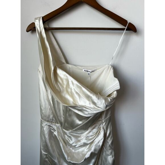 Reformation Eisa Silk Dress Ivory size 4 NWT - Picture 10 of 15